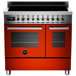 Bertazzoni Professional Series 90cm Electric Induction Twin Range Cooker Orange